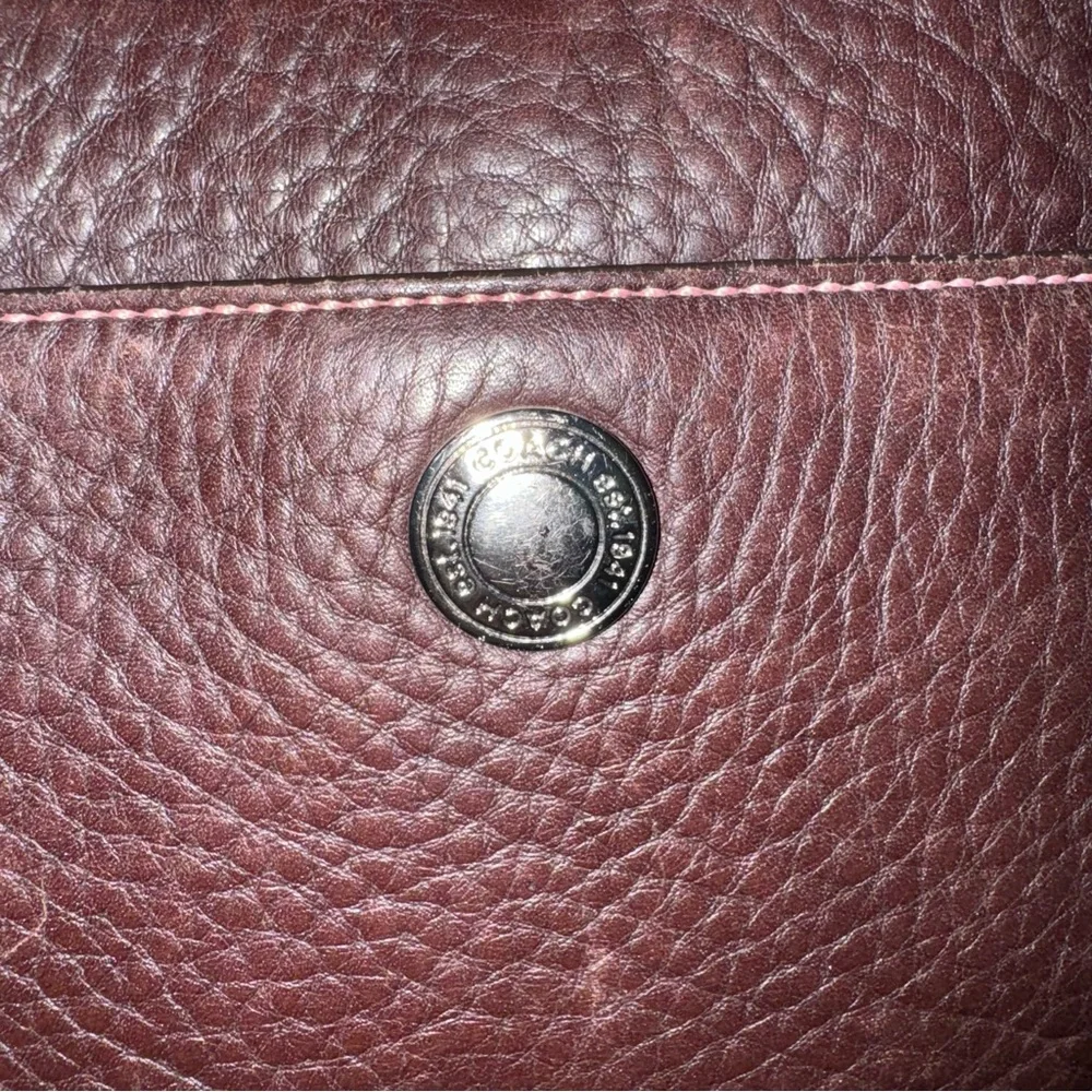Vintage Coach Chelsea Brown Pebbled Leather Handbag